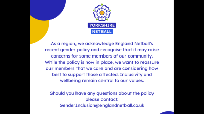 Yorkshire Netball official statement release 